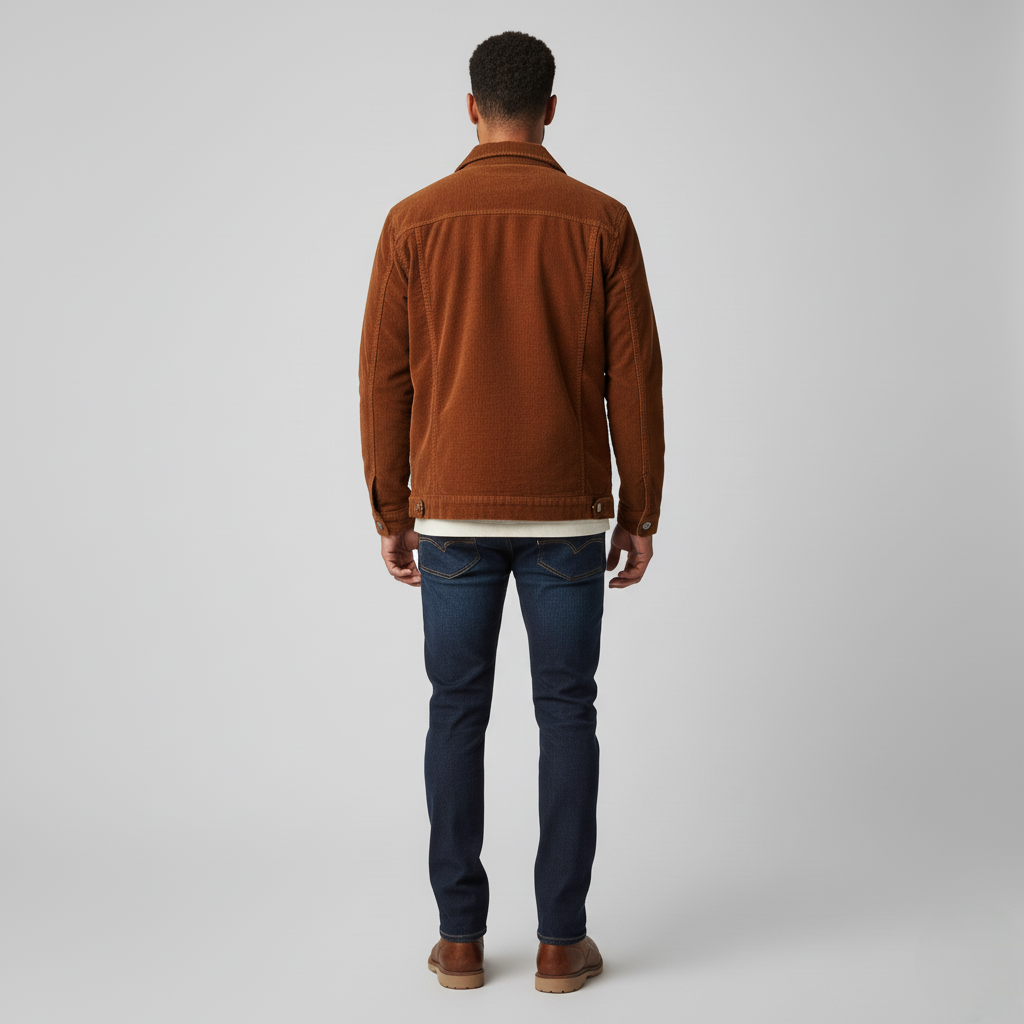 Timeless corduroy jacket with a modern design for men