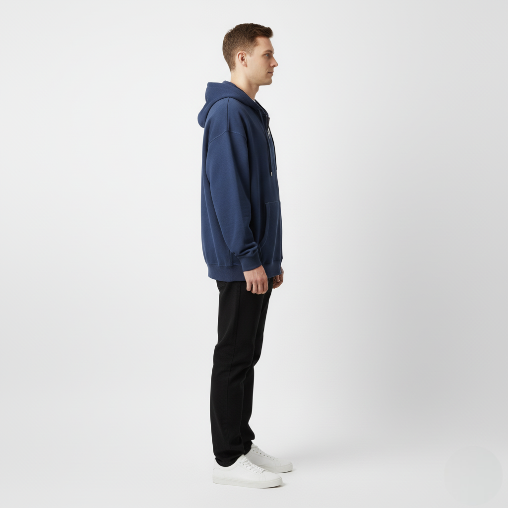 Men's hoodie | cotton, loose fit with zipper