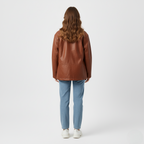 Stylish oversized leather jacket - comfortable and trendy for every day