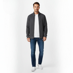 Classic thermal cardigan for men with full-length zipper