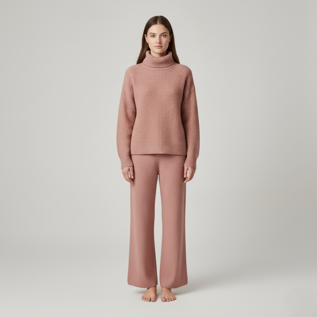 Elegant Women's Turtleneck Sweater Set – Perfect for Everyday Use