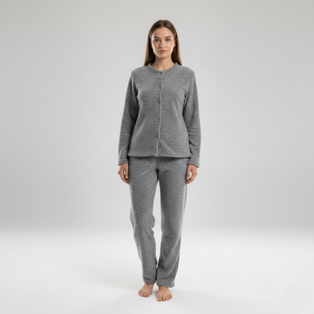 Warm Fleece Pajama Set for Women